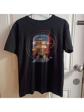 2/$10 Marvel Cyclops Chibi Funko Tee- Black with Red and Yellow Accents Large